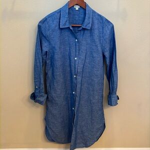 J. Crew Linen Cotton Beach coverup S